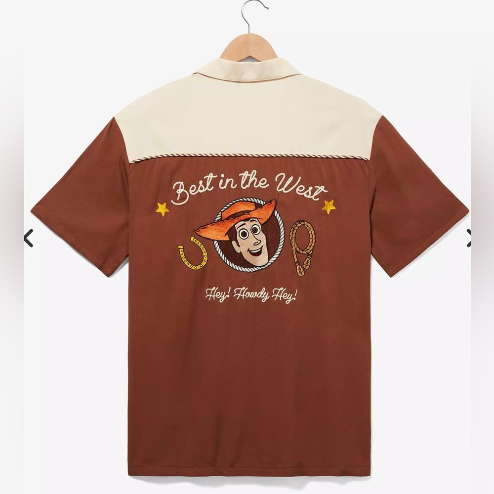 Disney Pixar Toy Story Sheriff Woody Western Button-Up Size XS